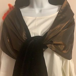 COPY - Morgan & Oates velvet & organza scarf/ shawl/ wrap